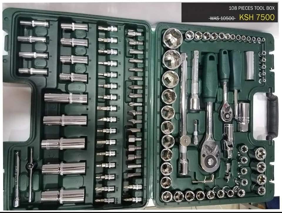 108 Pc Mechanics Tool Set Car RV Boat Repair Tools Professional Box Case Toolbox 